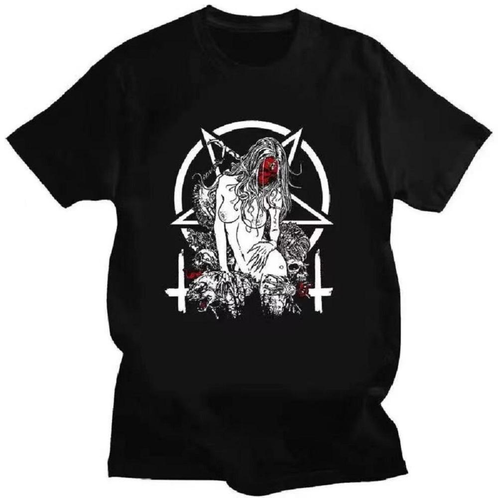 Satanic Nun Tattoos Unholy Tshirt Sexy Men T  Summer Comfort Funny Tee Shirt Print Creativity Novelty Male Short Sleeve 80077