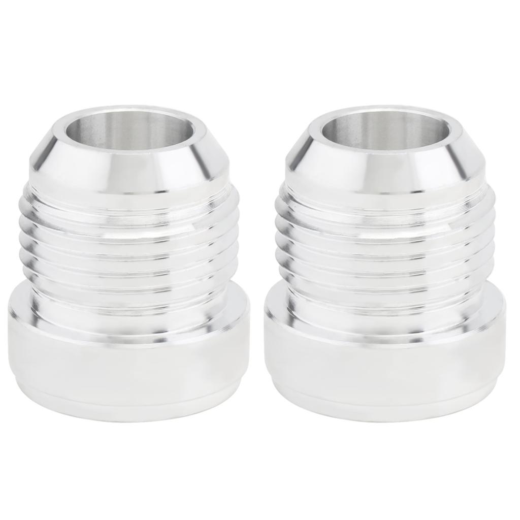 2 Stück Aluminiumlegierung 12AN Male Schweißanschluss-Fittings 12AN Male Bördel-Schweißbar Kraftstofftank-Fitting-Adapter-Stecker