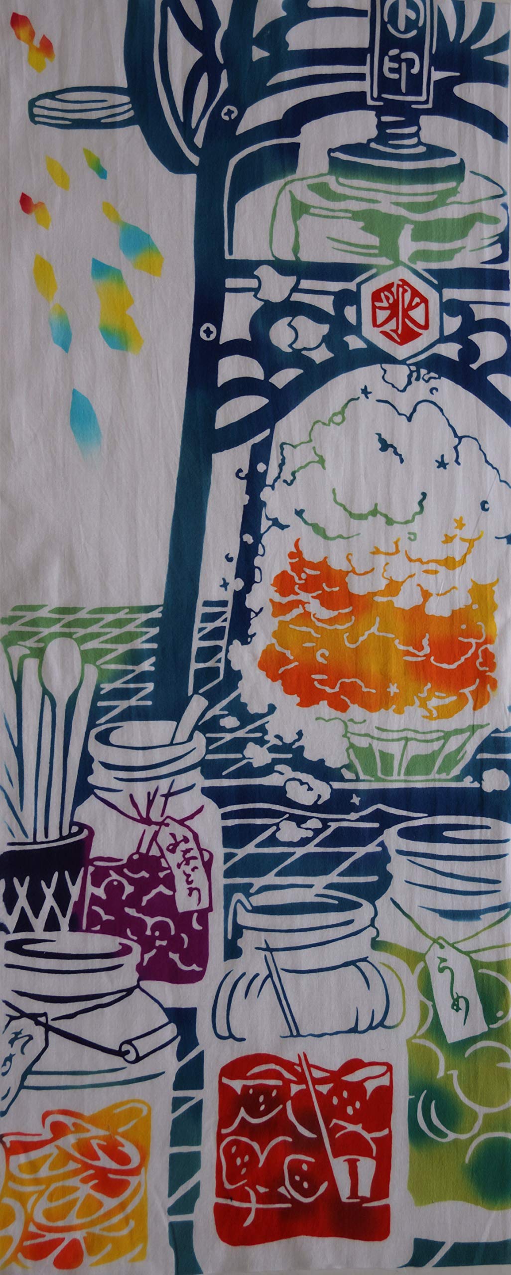 

Todaya Shoten Niwaen-zome Tenugui (hand towel) - Four Seasons Shaved Ice 299