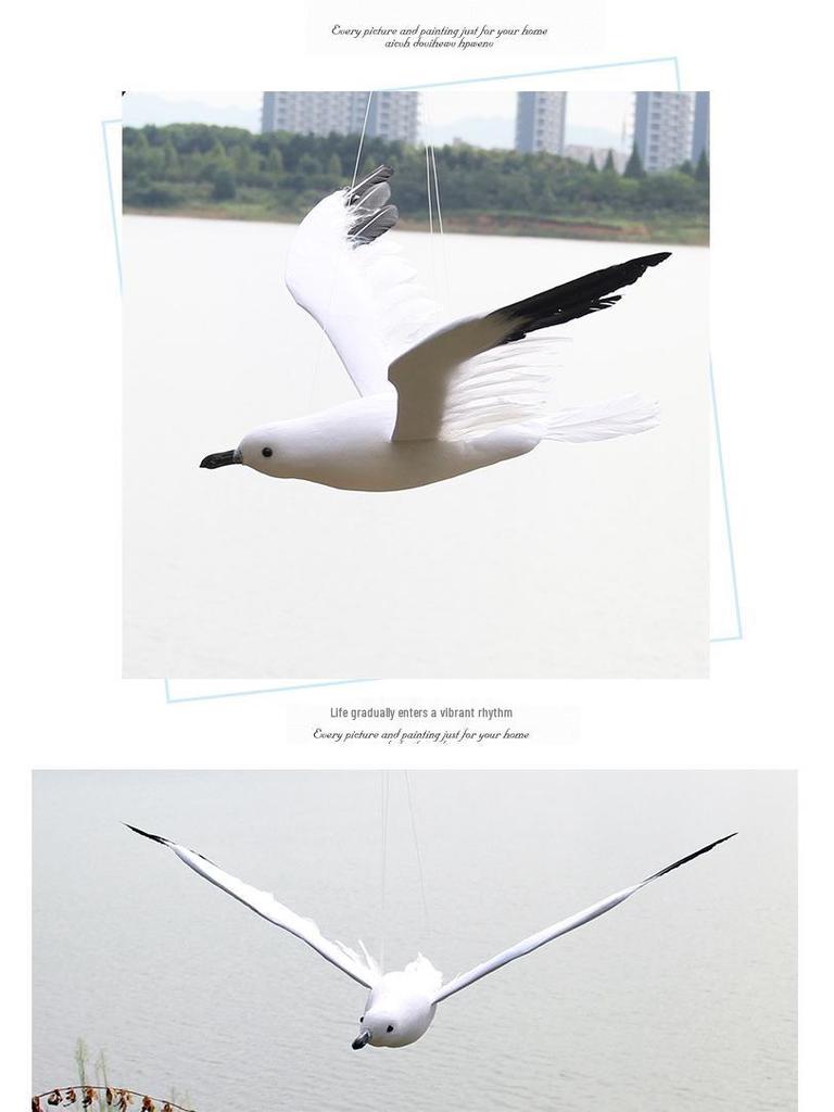 Artificial Seagull Feathered Bird for Garden and Venue Decor