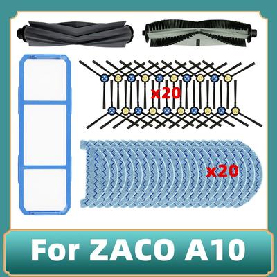 Para ZACO A10 Robot Aspirador Cepillo Lateral Principal Paños de Mopa Trapo Filtro Primario de Repuesto Accesorios