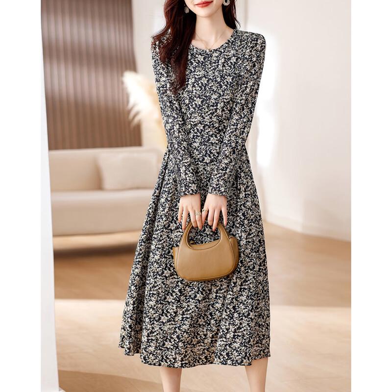 Demana French Floral Puff Sleeve Chiffon Maxi Dress