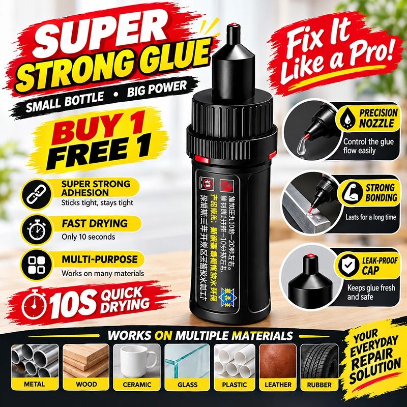 Super Strong Glue 10 Seconds Quick Drying Waterproof Heat Resistant For Home Diy Repair Metal Plastic Bonding