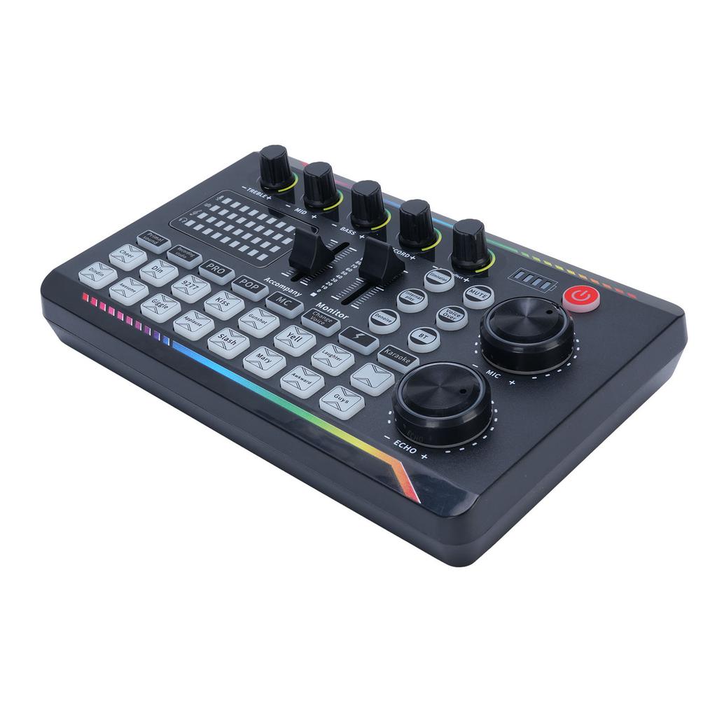 Live Soundkarte Soundmischpult mit DJ-Mixer-Effekten Stimmverzerrer mit Soundeffekten für