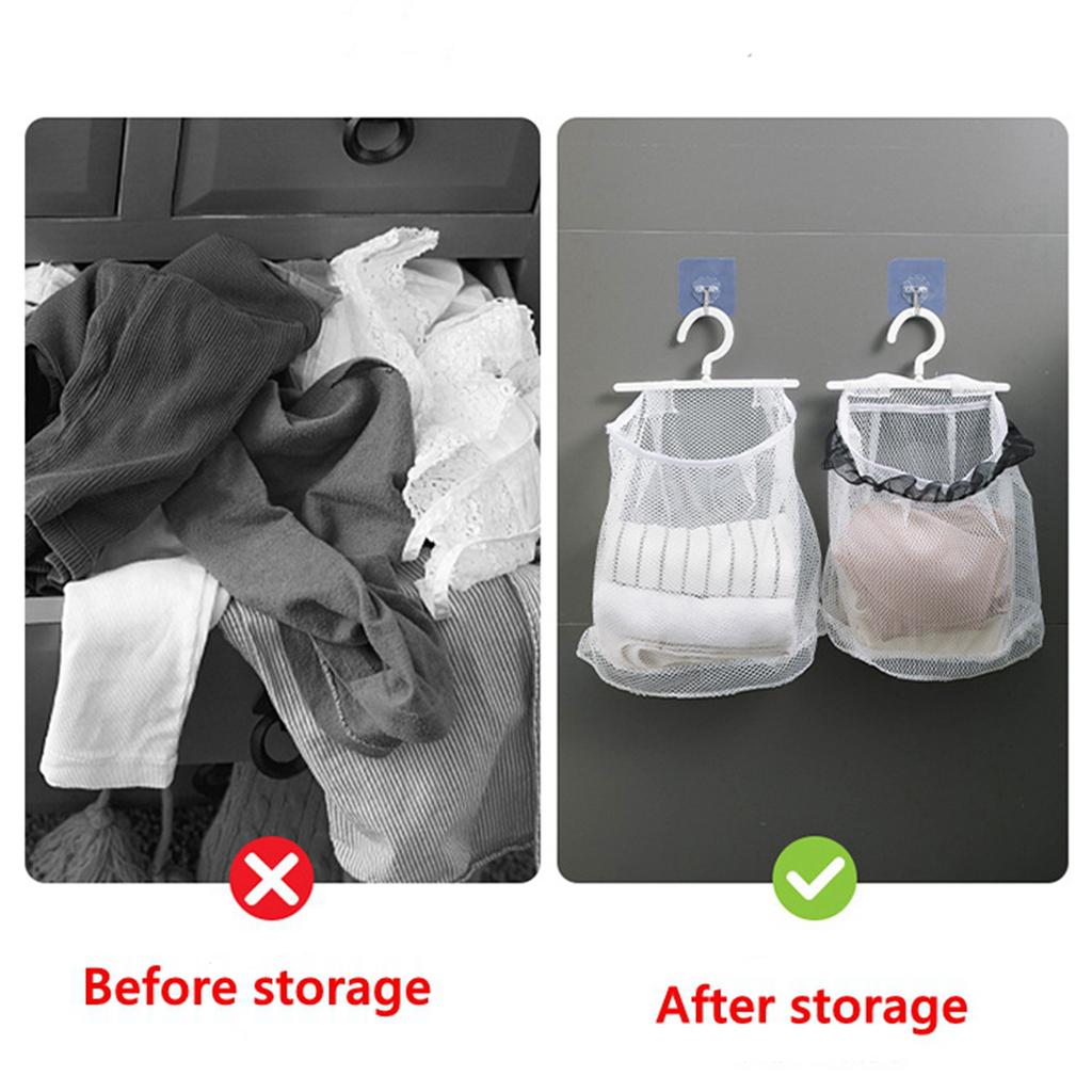 NEW Laundry Basket Versatile Clothespin Bag Fruit Holder Home Storage Washable Hanging With Hook Peg Bags Laundry Storage Net