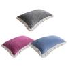Velvet Pillowcase Autumn Winter Pillow Cover with Pleated Edge Skin-friendly Pillow