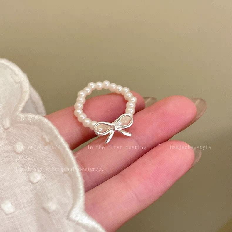 Beaded Ring for Women, A Niche Design for The Index Finger, Light Luxury and High-end Style, Multiple-layered Ring for Finger Wearing
