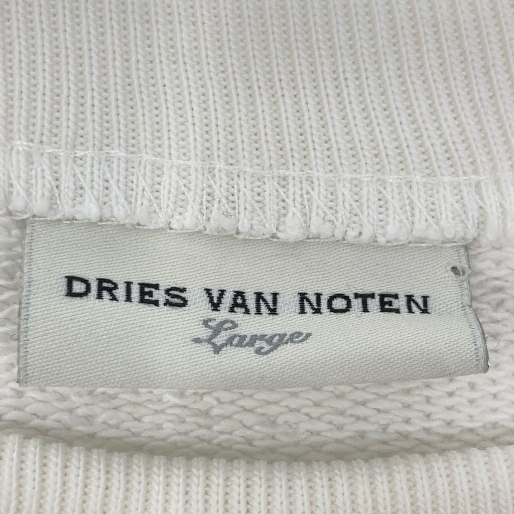 DRIES VAN NOTEN White cotton oversized sweatshirt one piece dress L whiteUsed