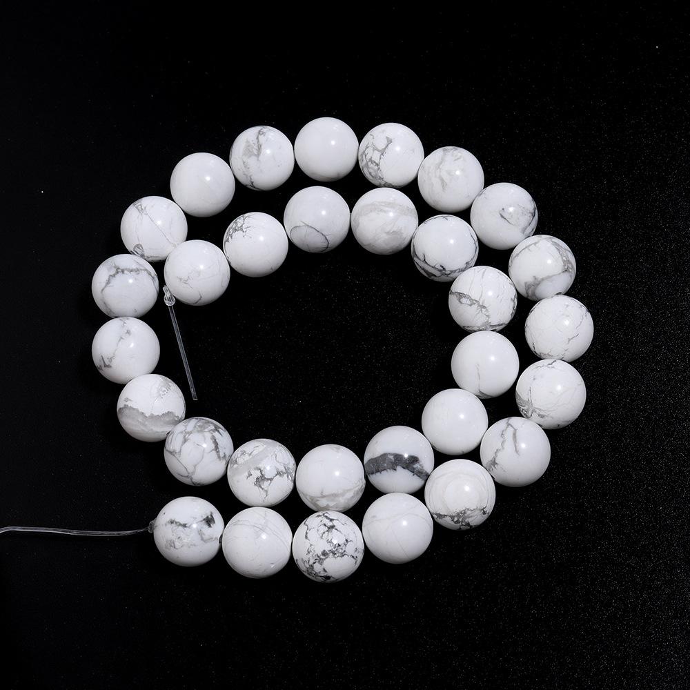 White Howlite Turquoise Stone Loose Beads Loose Beads for Jewelry Making Braclets DIY 4-12mm