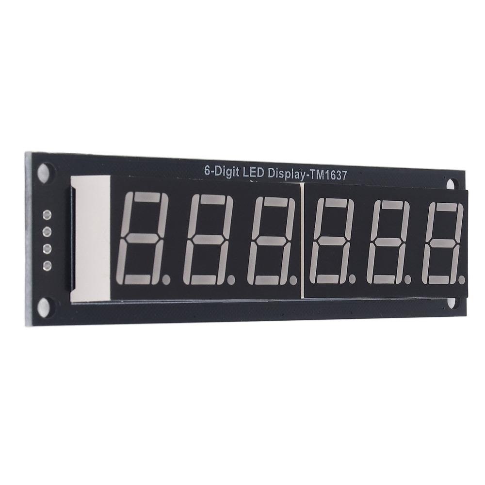 TM1637 Driver IC 6 Digit 7 Segment Display Module 2 Pin IO Digital Tube Module  Clock Module