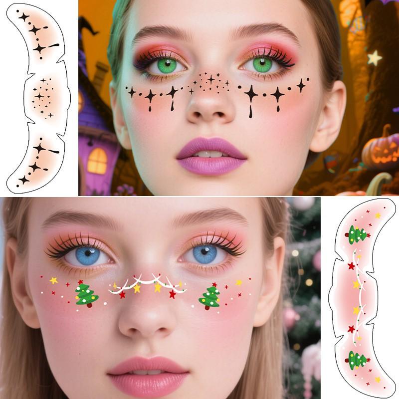 Waterproof Temporary Freckle Tattoos Christmas Party Makeup Long Lasting Fake Stickers Holiday Events