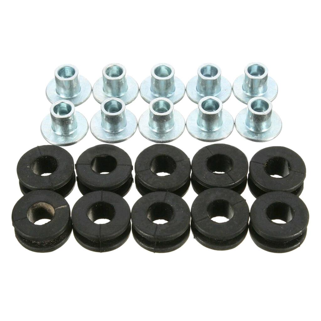 10 stk motorsykkel gummipakninger Bolterstatning for Honda for Suzuki for Kawasaki Yamaha Kåpeputer Dempere Sett Assortiment