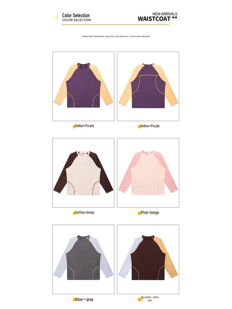 Color Block Double-Sided Plush Hoodie - Warm Autumn/Winter Layer for Couples