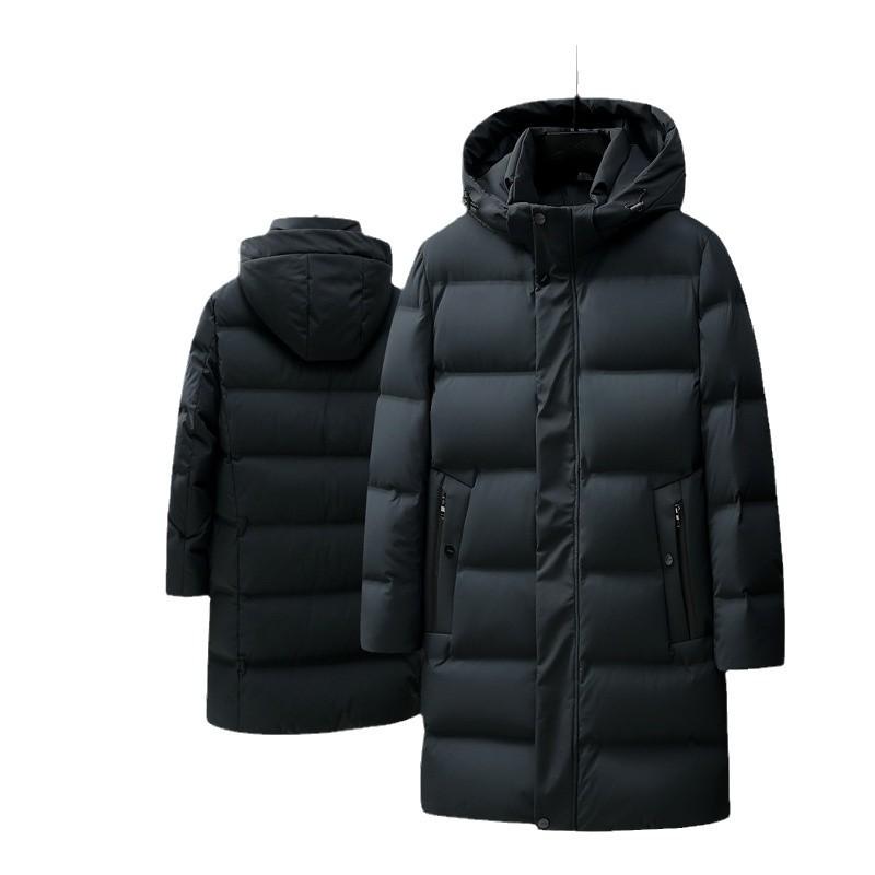 Down Jacket Men's Medium and Long Winter Fashion New Youth Winter Clothing Thickened Warm and Cold-resistant Down Jacket