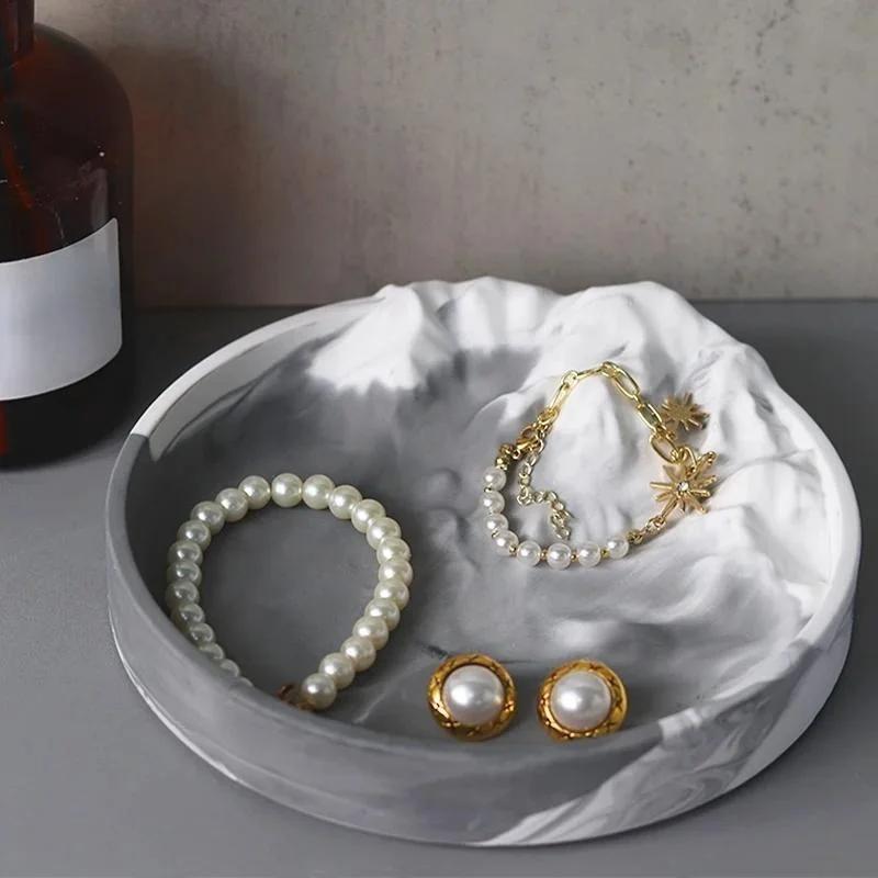 1 Stück Kreative Silikonform für Farbwaschbecken, Kalligrafie-Werkzeugaufbewahrung, runde Schale, Gips-Epoxidharz-Bastelform