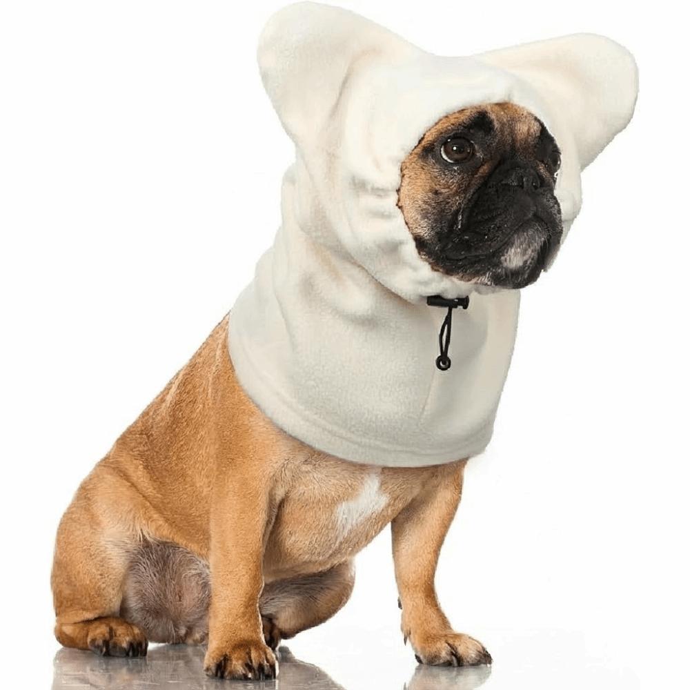 

Pets Supplies Solid Color Dog Fleece Hats Adjustable Cute Dog Ears Hoodie Caps Breathable Soft Dog Warm Caps Outdoor Activities S бежевий