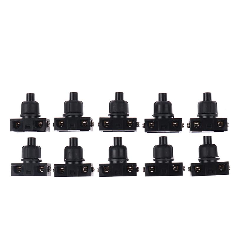10pcs/set Lamp Electrical Fittings With Nut Micro-motion Small Switch Self-locking Push Button Switch Screw Assembly Accessories