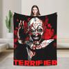 Terrifier 3 Christmas Santa Blanket The Clown Plush Vintage Warm Throw Blankets for Coverlet Spring/Autumn