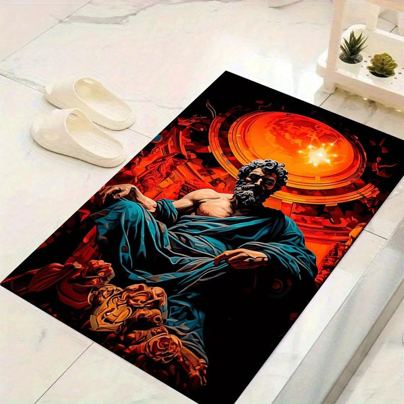 

1pc Michelangelo Pattern Area Rug, Anti slip Non Shedding Stain Resistant Carpet 60cm by 90cm
