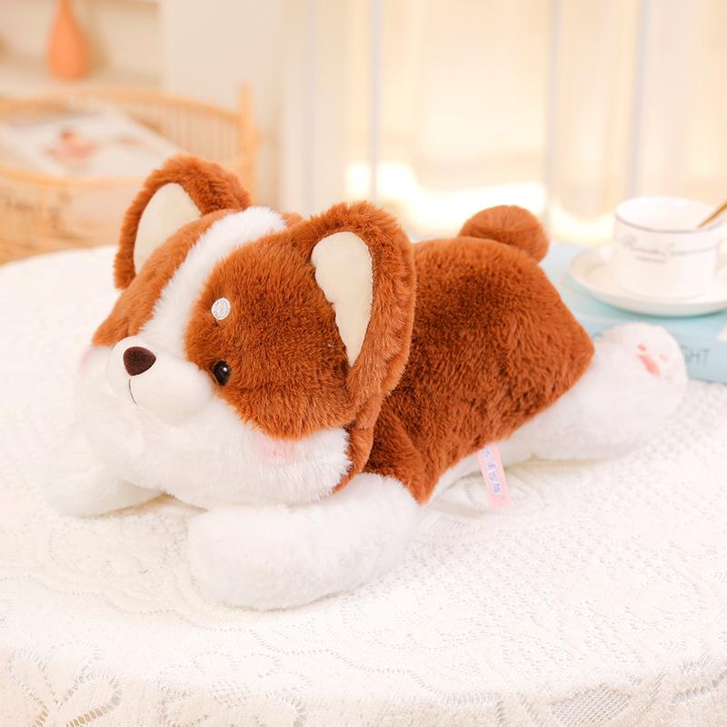 Corgi Dog Plush Toy Cute Cartoon Stuffed Animal Soft Doll Cushion Boys Girls Anti Stress Cushion Pillow Toys for Children