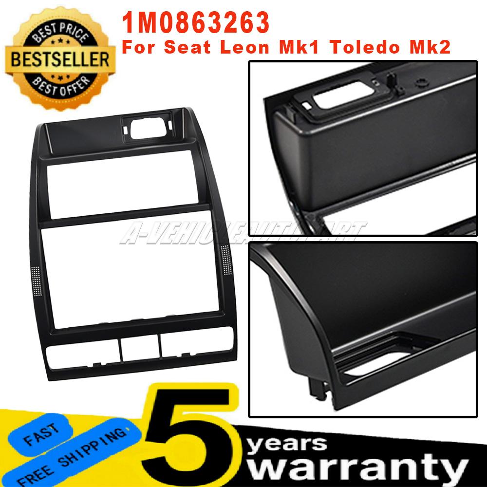 New 1M0863263 For Seat Leon Mk1 Toledo Mk2 1998 - 2006 Air Outlet Radio Frame Central Console Panel Cover Black Car Accessories