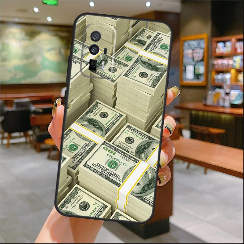 Banknote Dollar Cash Money Case For Xiaomi 15 14 Ultra 13 11T 12T 13T 14T Pro POCO X7 Pro X3 X5 X6 M6 F5 F6 Pro Cover
