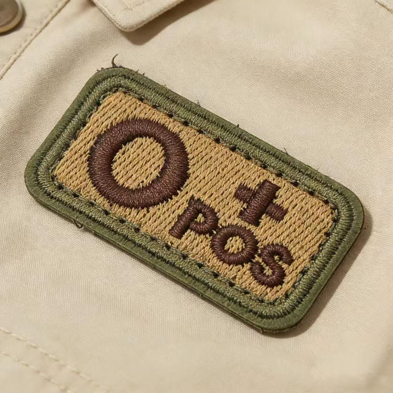 

Tactical Blood Type Velcro Patch: A/B/AB/O Positive/Negative for Outdoor First Aid Identification