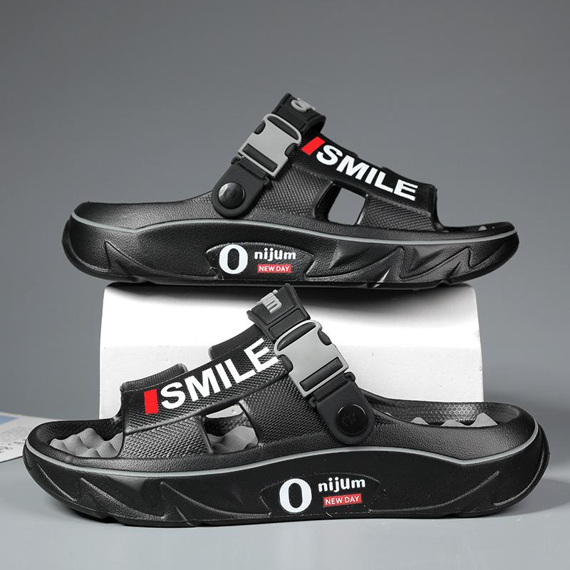 

Новые крутые тапочки для пары, домашние повседневные тапочки, женские популярные летние тапочки на мягкой подошве, 2025, массаж стоп, мужские 44-45