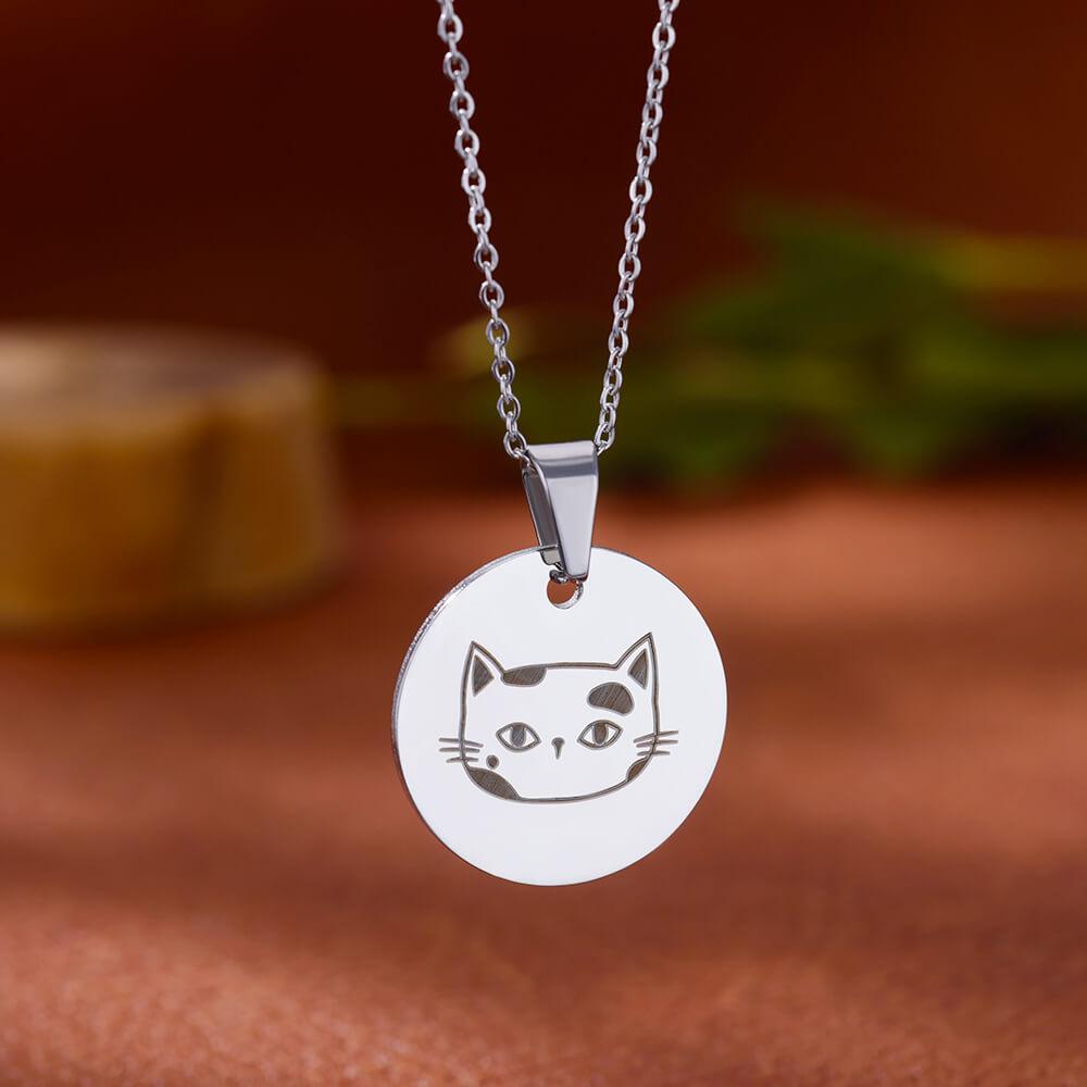 

Cute Cat Stainless Steel Necklaces for Women Gold Color Animal Pet Pendant Necklaces Party Luxury Jewelry Birthday Gifts BFF
