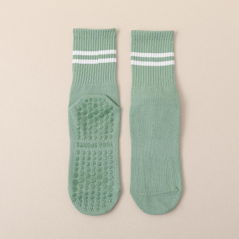 Women's Autumn and Winter Fitness Yoga Sports Non Slip Floor High Socks