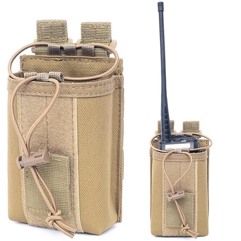 Molle Radio Holder Portable Walkie Talkie Pouch Case Radios Holster Bag for Two Ways Walkie Talkies Hunting Equipment