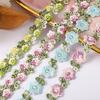 Yousheng Flower Lace Trim Ribbon Vibrant Color Widely Used DIY Crafts Embroidered Crochet Lace Trim Fabric Decorations for Sewing