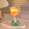 Yousheng Tulip LED Night Light Creative Floral Bedside Lamp Warm Yellow Glow Bedroom Lamp Battery-Powered Table Lamp