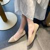Pointed Toe Flat Shoes Women Solid Patchwork Slip On Shoes Casual Breathable Ballet Flats Daily All-Match Comfort Loafers Shoes