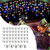 Gutter Light Clips Christmas Waterproof Hangers 50 Pieces Seasonal Rope Gutter Hooks For Lantern LED Strips Banner Sign Party