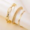 3 Teile/satz Mode Dicke Kette Link Armbänder Armreifen für Frauen Vintage Schlange Kette Armbänder Set Punk Schmuck