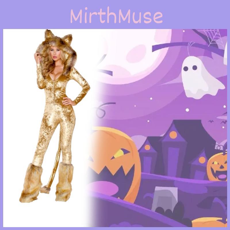 Golden Plush Gold Lion Black Bear Costume Halloween Animal Cosplay Clothing