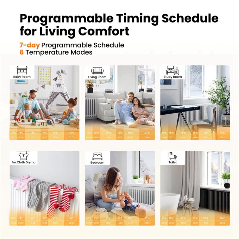 The New Smart Radiator Thermostat, Programmable Temperature Controller Valve, Works With Alexa, TRV Thermostatic Radiator Valve