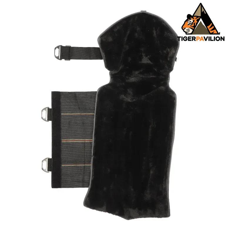 1 para ocieplanych nakolanników motocyklowych, wiatroszczelnych, wodoodpornych, pogrubionych i pluszowych, zimowych, zewnętrznych, ochrona kolan ze skóry PU