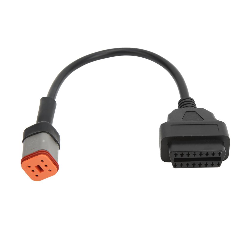 Motorcycle OBD2 6 Pin Diagnostic Adapter Convenient Cable Fuel Efficient for Safe Riding