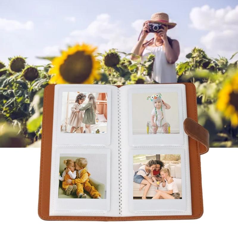Durable 80 Pocket PU Photo Album Camera Accessory Children Growth Memorial Booklet Interleaf Type Family Album Women