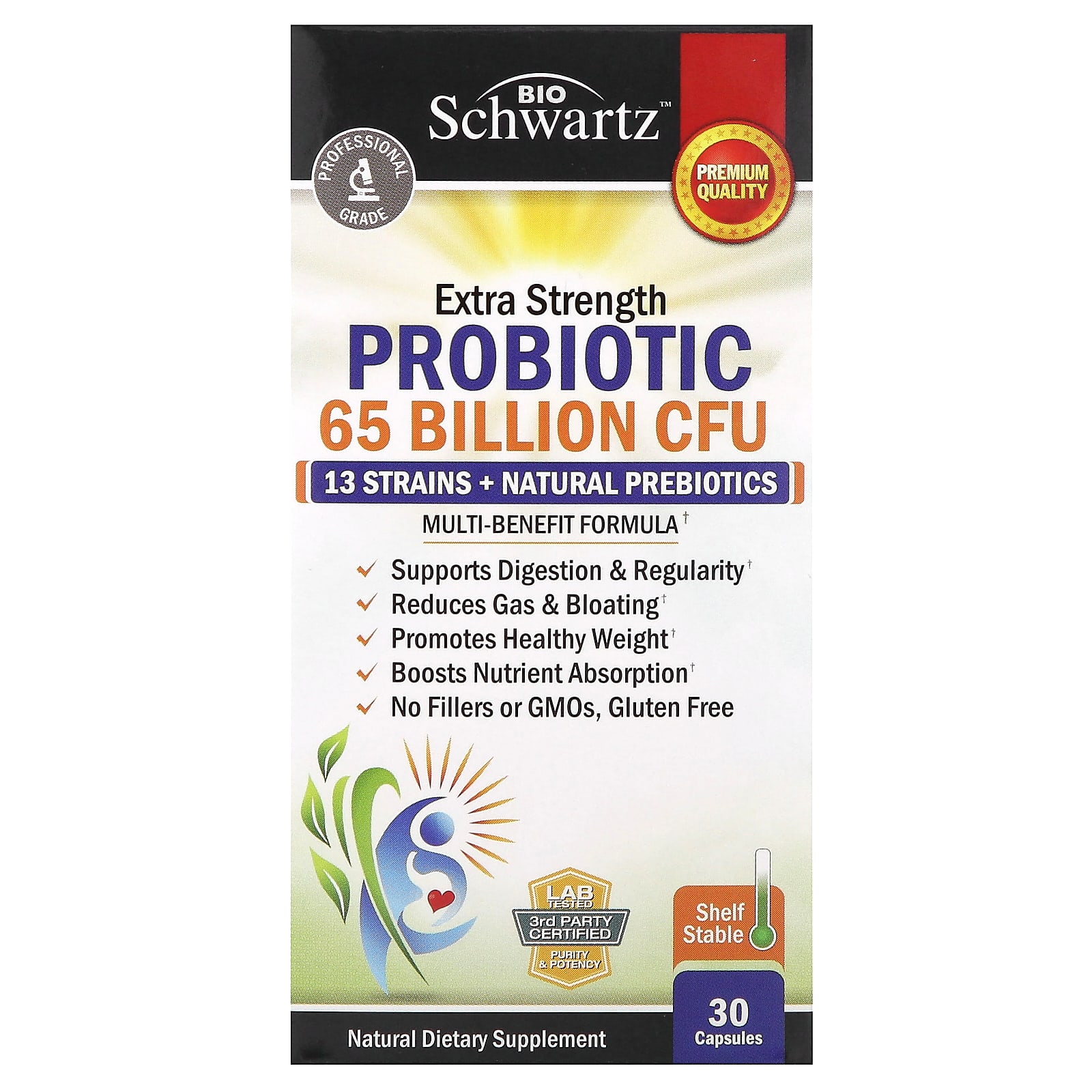 

Extra Strength, Probiotic, 65 Billion CFU, 30 Capsules