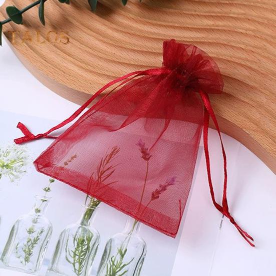 100Pcs Organza Bags Large Capacity Vibrant Color Multipurpose Party Favor Mesh Bags Drawstring Jewelry Gift Bags