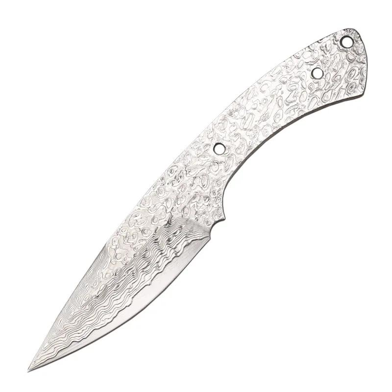 GV10 Acier Damas Billet de Couteau Semi-fini DIY Barre Lame Intégrée Ébauche de Couteau Matériau de Couteau Lame
