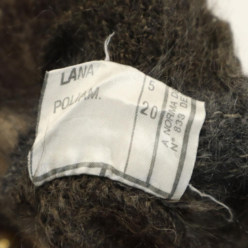 80er Jahre Made in Italy Vintage Langarm Strickjacke Braun Damen Gebraucht