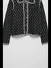 French Style Women's Knitted Suit: Single-Breasted Jacket + Short Skirt 