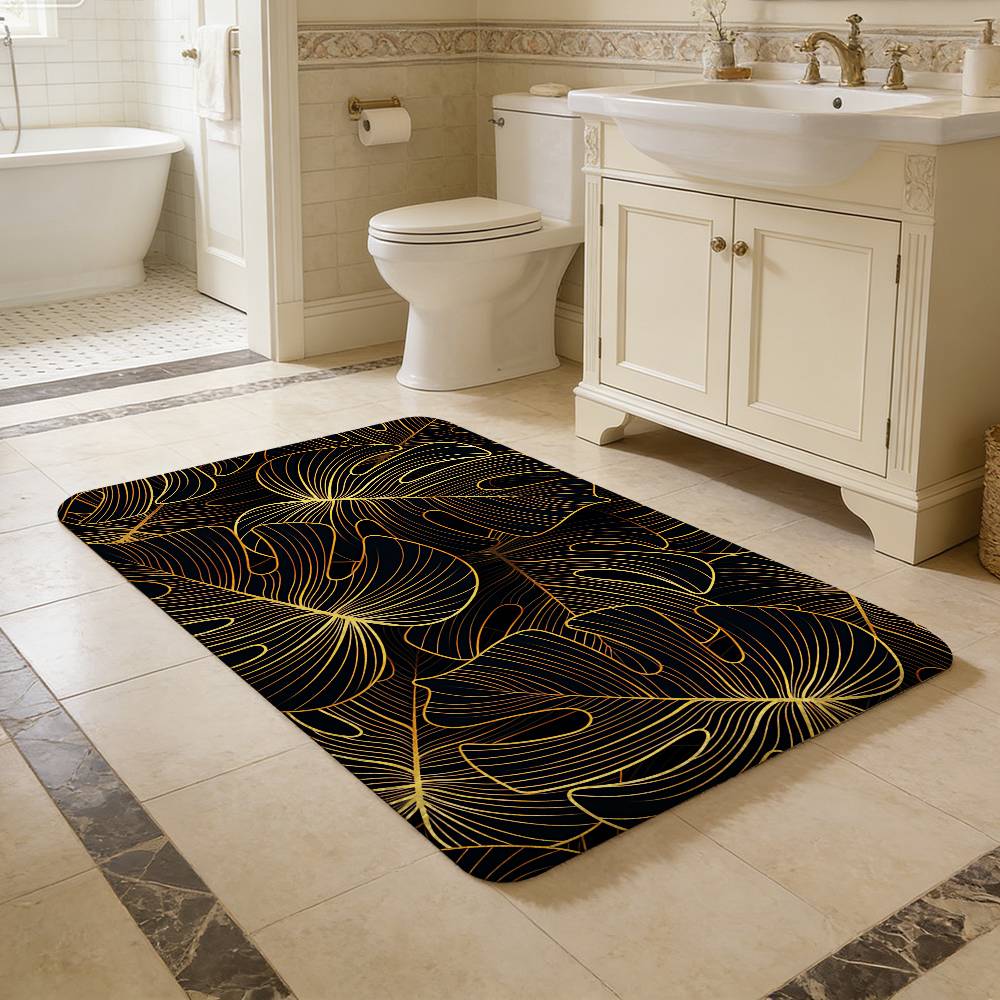 Monstera Deliciosa Decorate Entrance Door Mat Nordic Style Bedroom Living Room Doormat Home Balcony Anti-Slip Modern Home Decor