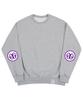 GRAVER [Unisex] Elbow Deco Logo Sweatshirt_Gray/Purple Logo
