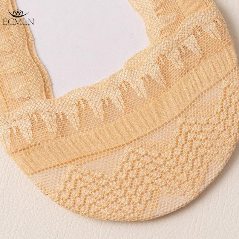 Women Summer Thin Non-slip Sock Invisible Short Lace Boat Socks