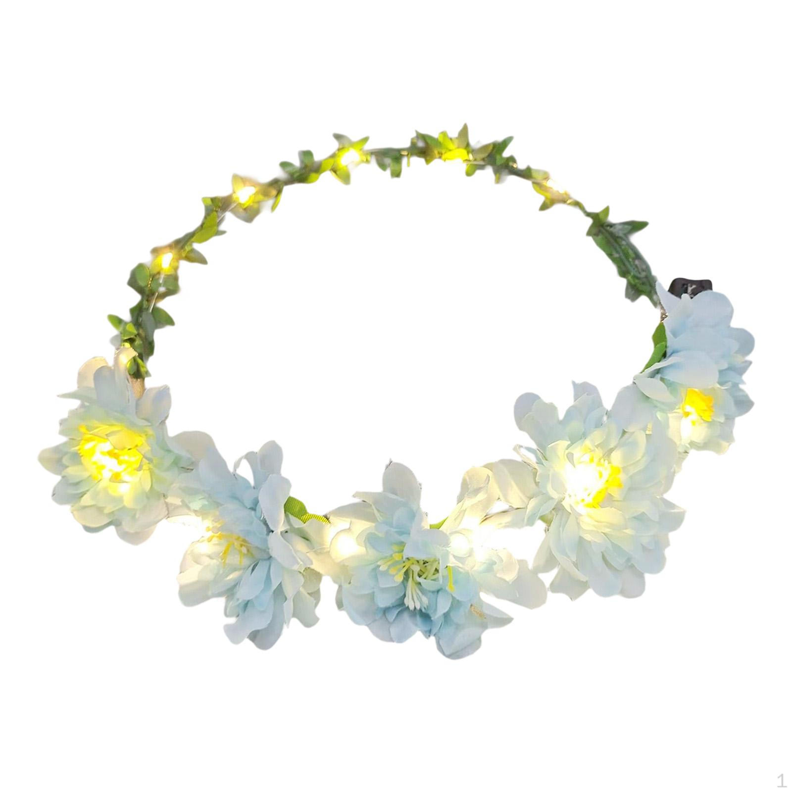 

Зачарованный цветочный нимб для украшения головы для праздничных случаев Blue